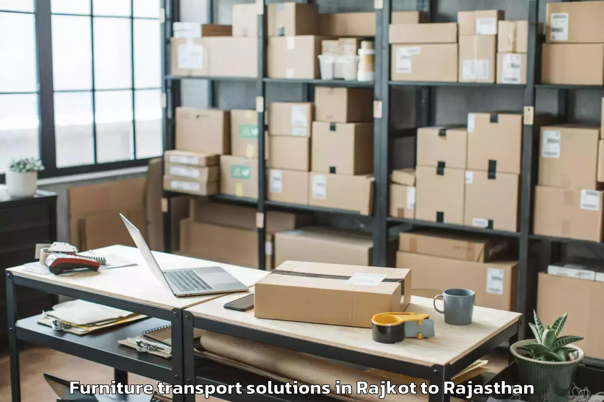 Rajkot to Chittorgarh Furniture Transport Solutions